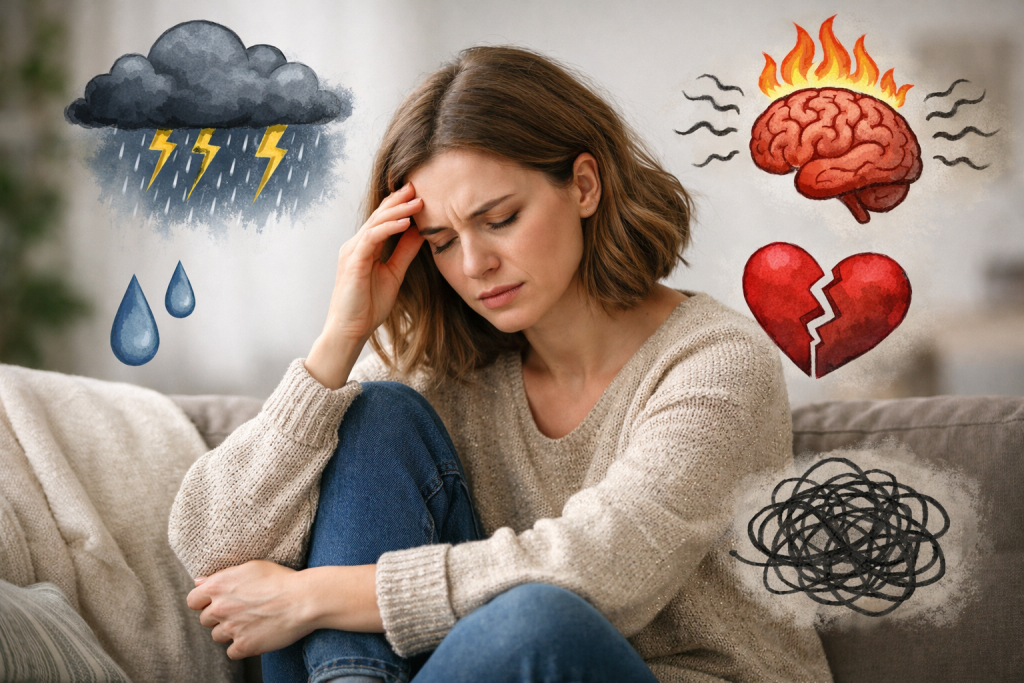 hypersensibilité et fatigue émotionnelle chez une personne submergée par ses émotions