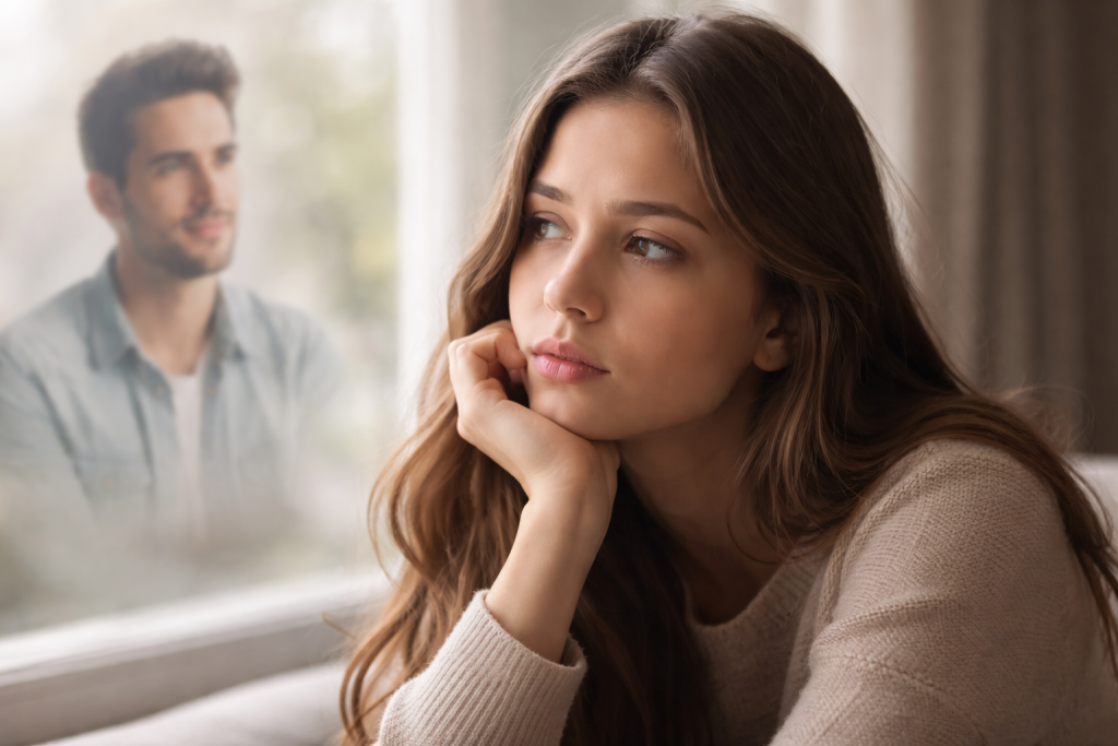 femme qui pense constamment à un homme et se demande pourquoi elle pense tout le temps à lui
