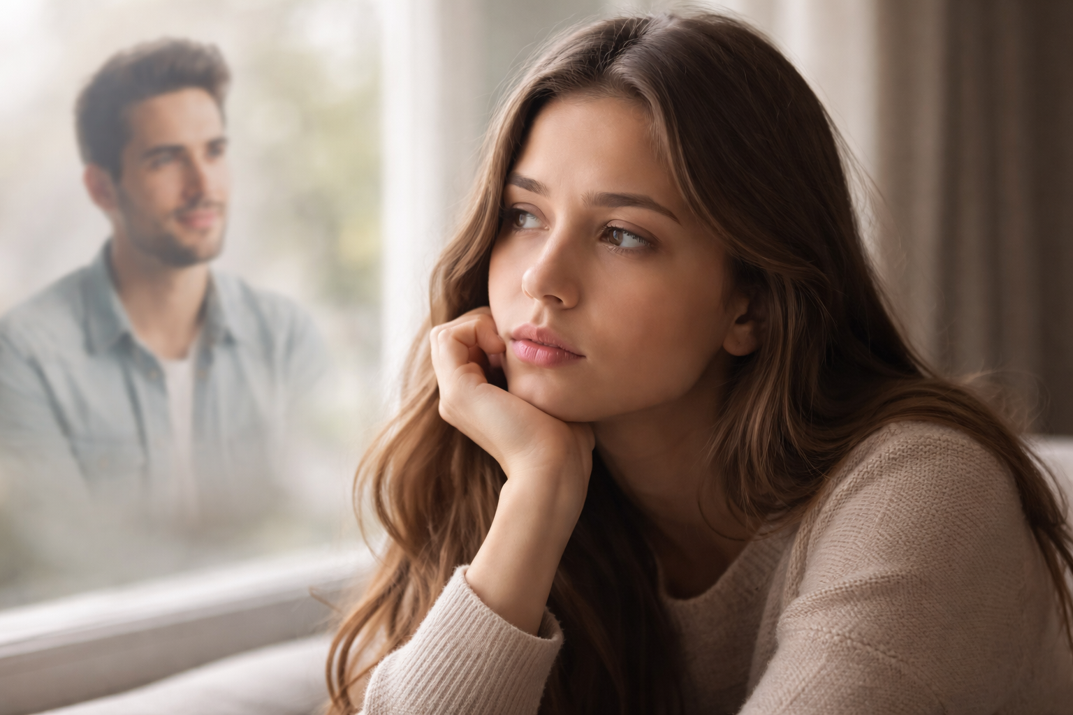 femme qui pense constamment à un homme et se demande pourquoi elle pense tout le temps à lui