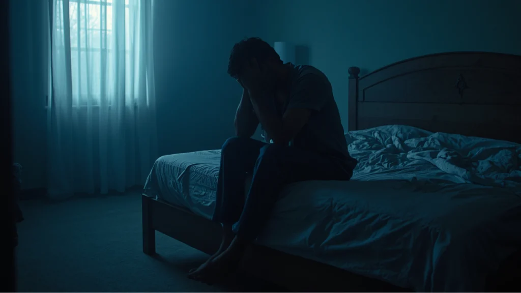 Personne épuisée au réveil malgré une nuit de sommeil